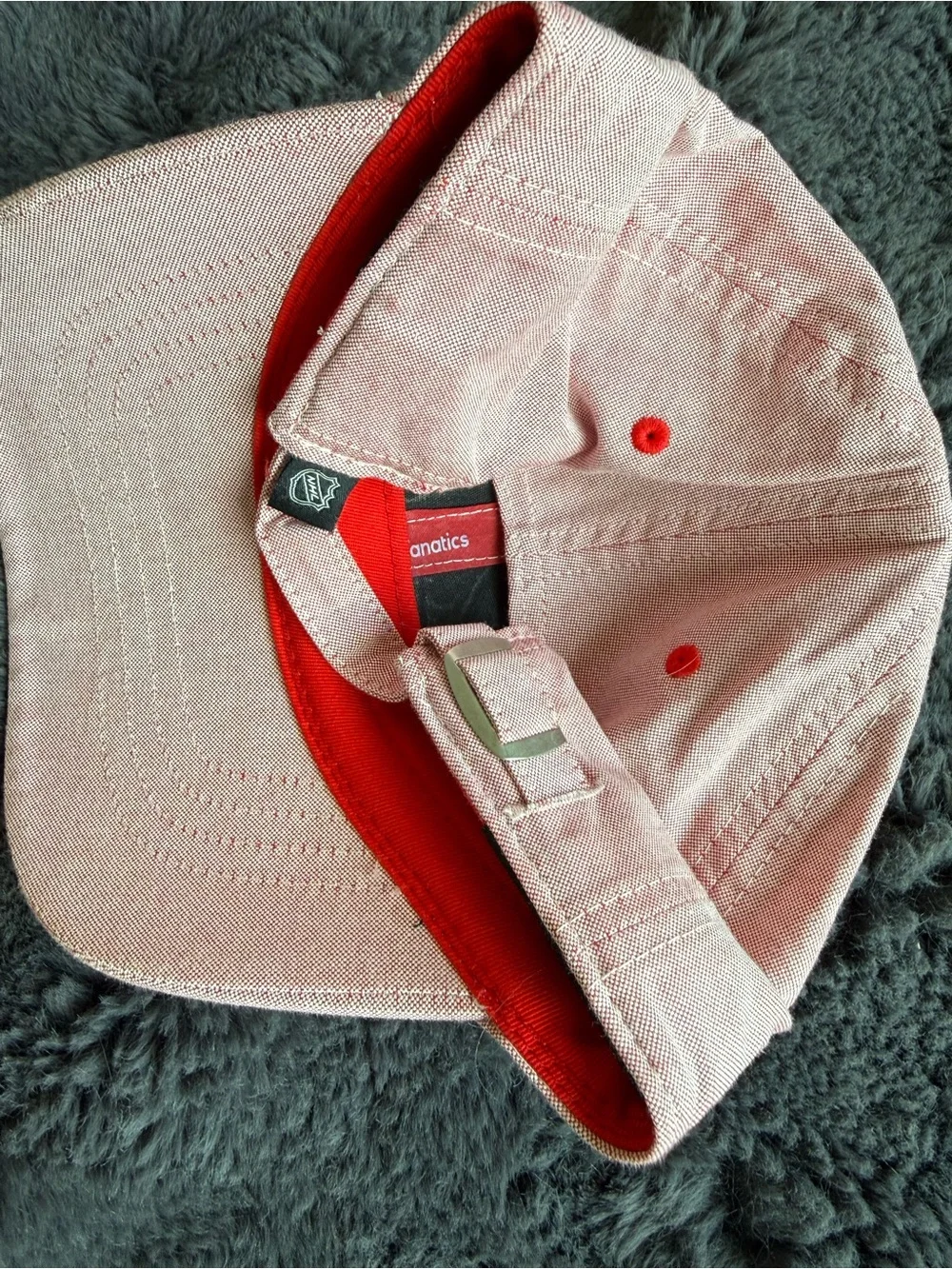 Vintage Pink Women’s NHL Baseball Cap with Red Embroidered Logo snap back NEW